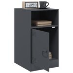 vidaXL Tables de chevet 2 Pièces anthracite 34 5x39x62 cm acier
