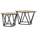 vidaXL Tables d'appoint 2 Pièces en bois d'ingénierie chêne Sonoma