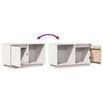 vidaXL Meuble TV Blanc 74x35x44 cm Bois de pin massif