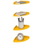 vidaXL Étagère Flottante d'Angle 4 pc Jaune moutarde 18 x 18 x 2 cm