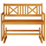 vidaXL Banc basculant de jardin 2 places 110x59x97 cm Bois massif Acacia