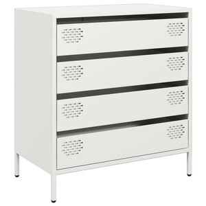 vidaXL Buffet blanc 68x39x73 5 cm acier laminé à froid