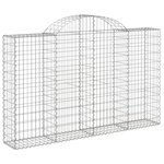 vidaXL Paniers à gabions arqués 30 Pièces 200x30x120/140 cm Fer galvanisé
