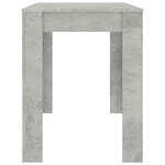vidaXL Table à manger Gris béton 120x60x76 cm Bois d'ingénierie