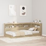 vidaXL Tête de lit de rangement Chêne sonoma 100 cm Bois d'ingénierie