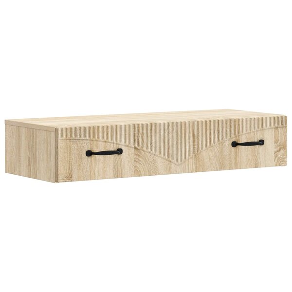 vidaXL Table d'appoint murale 87 5 x 34 5 x 17 cm Bois d'ingénierie