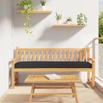 vidaXL Coussins de palette pour banc 2 Pièces Noir 180x40x8 cm Tissu Oxford