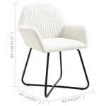 vidaXL Chaises à manger lot de 6 crème tissu