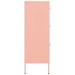 vidaXL Armoire à tiroirs Rose 80x35x101 5 cm Acier