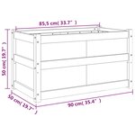 vidaXL Jardinière 90x50x50 cm bois massif douglas