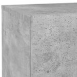 vidaXL Table de chevet avec lumières LED gris béton 70x36x40 5 cm