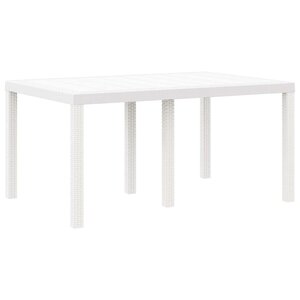 vidaXL Ensemble de salle à manger pour jardin 5 Pièces Blanc Rattan Polt