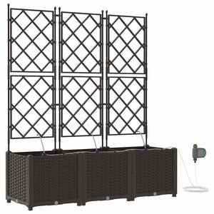 vidaXL Pots de jardin Marron 120 x 40 x 142 cm Acier