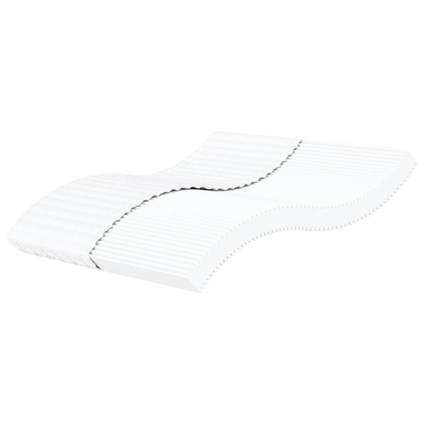vidaXL Matelas en mousse blanc 200x200 cm dureté H2 H3