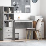 vidaXL Bureau d'écriture moderne Gris béton
