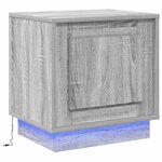 vidaXL Cabinet de chevet avec 2 Pièces Gris 44 x 34 5 x 45 cm