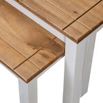 vidaXL Tables gigognes 2Pièces Blanc Bois pin massif Assortiment Panama