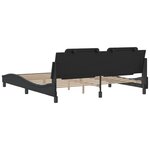 vidaXL Cadre de lit sans matelas noir 180x200 cm similicuir