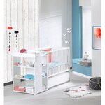 Lit combiné 3 en 1 évolutif 60 x 120-90 x 190 cm - Blanc