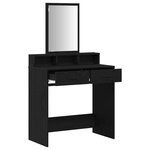 vidaXL Table de Toilette Chêne noir 79 x 41 x 140 cm Bois d'ingénierie