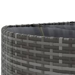 vidaXL Salon de jardin avec coussins 7 Pièces gris résine tressée