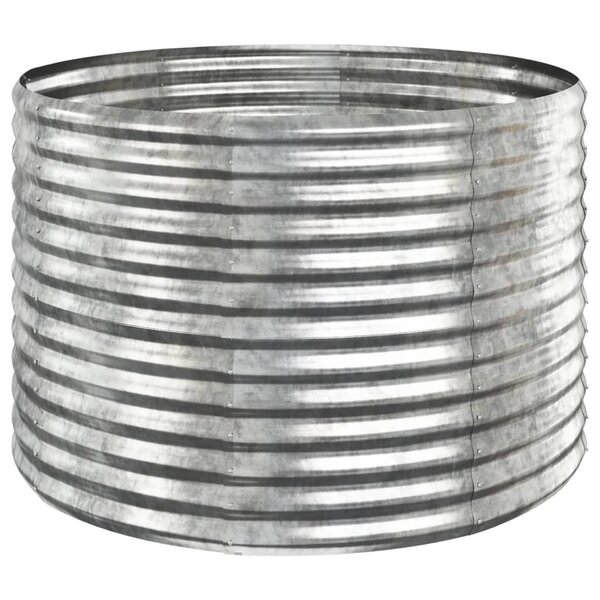 vidaXL Lit surélevé de jardin Acier enduit de poudre Argenté