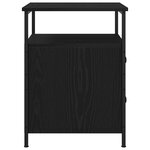 Table de chevet vidaXL Noir Chêne 44x45x60 cm Bois d'ingénierie et Acier