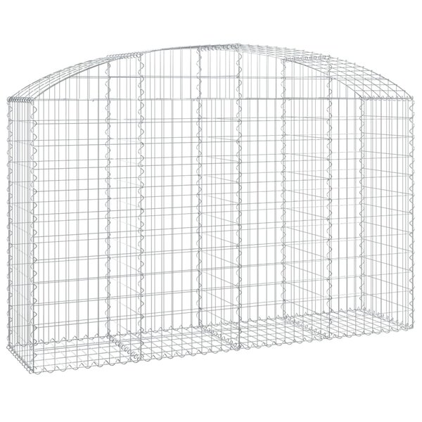 vidaXL Panier de gabions arqué 200x50x120/140 cm Fer galvanisé
