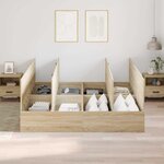 vidaXL Cadre de lit Chêne sonoma 200 x 180 x 31 5 cm Bois d'ingénierie