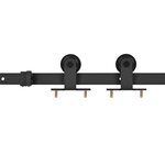 vidaXL Kit de quincaillerie de porte coulissante SKIEN 183 cm noir
