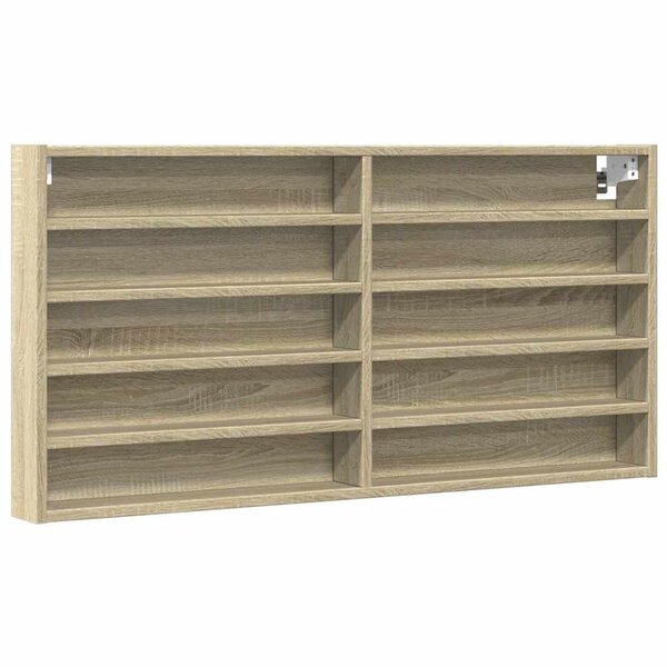 vidaXL Armoire à vitrine chêne sonoma 100x8 5x50 cm bois d'ingénierie