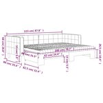vidaXL Lit de jour avec gigogne et matelas gris foncé 80x200cm velours