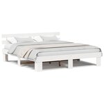 vidaXL Cadre de lit Blanc 180 x 200 cm Bois de pin massif