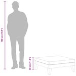 vidaXL Repose-pied sectionnel avec coussin gris foncé Bois d'acacia