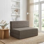vidaXL Canapé-lit pliable Gris clair 70 x 72 x 60 cm Tissu
