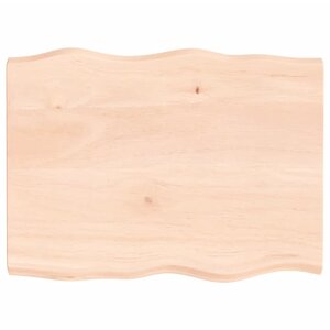 vidaXL Dessus de table bois massif non traité bordure assortie