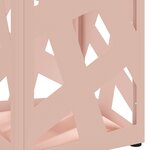 vidaXL Porte-parapluies Rose Métal Moyen Incrustations Décoratives