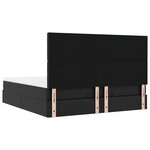 VidaXL Cadre de lit ottoman avec matelas noir 160x200 cm similicuir