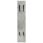vidaXL Porte-manteau mural Montage mural Gris béton 20 x 1.5 x 100 cm
