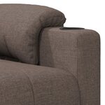 vidaXL Fauteuil électrique de massage Taupe Tissu