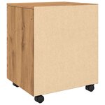 vidaXL Classeur mobile avec roues chêne artisanal 45x38x54 cm