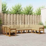 vidaXL Ensemble de canapés d'extérieur 10 Pièces Naturel et Beige