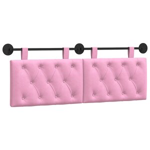 vidaXL Tête de lit suspendue Rose Tissu