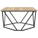 vidaXL Table basse Chêne Sonoma 80 x 80 x 45 cm