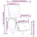 vidaXL Fauteuil inclinable avec repose-pieds cappuccino similicuir