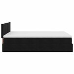 vidaXL Cadre de lit ottoman avec matelas noir 140x190 cm velours