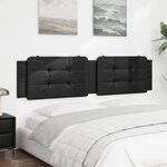 vidaXL Coussin de tête de lit Zadar noir 193 cm similicuir