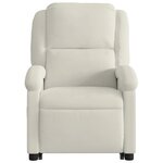 vidaXL Fauteuil inclinable de massage électrique crème velours