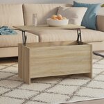 vidaXL Table basse chêne sonoma 102x55 5x52 5 cm bois d'ingénierie