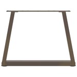 vidaXL Pieds de table basse en forme de V  2 pièces  acier naturel  60 x (42-43 3) cm